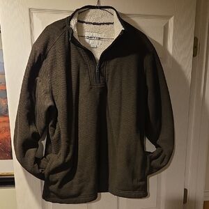 Orvis Men's Olive Zip-Up Sweater